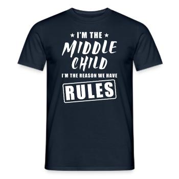 Enfant moyen - T-shirt homme - marine - Devant - AI Model Male 178 light (178cm)