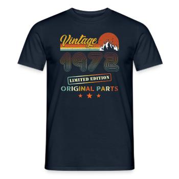 Vintage 1972 Retro Birthday - Men's T-Shirt - navy - Front - AI Model Male 178 light (178cm)