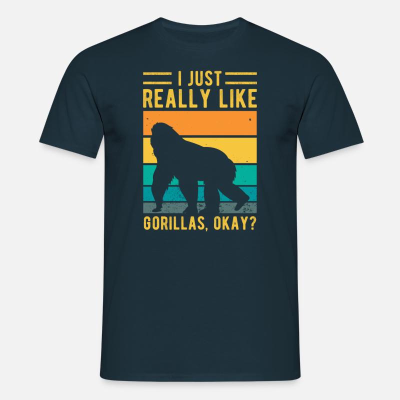 Gorilla - Männer T-Shirt - Navy