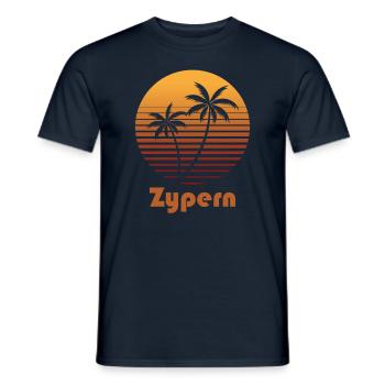 Zypern - Männer T-Shirt - Navy - Vorne - AI Model Male 178 light (178cm)