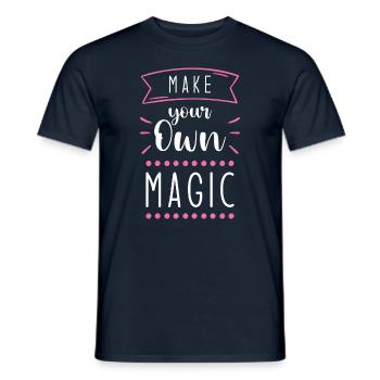 Magischer Spruch Magie Zauber - Männer T-Shirt - Navy - Vorne - AI Model Male 178 light (178cm)