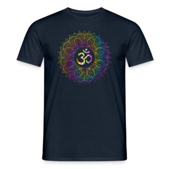 Ohm Zen Mandala - T-shirt homme - marine - Devant - AI Model Male 178 light (178cm)