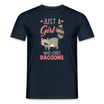 Raccoon cute - Men's T-Shirt - navy - Front - AI Model Male 178 light (178cm)