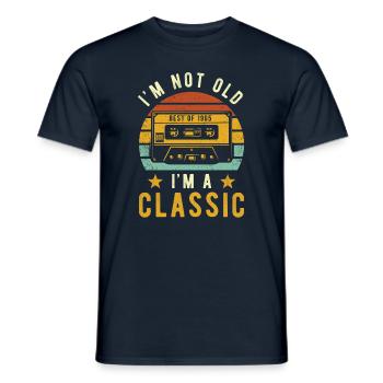 Anniversaire Rétro Style Millésime 1965 - T-shirt homme - marine - Devant - AI Model Male 178 light (178cm)