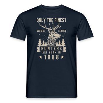 Jäger Gift born in 1988 - Men's T-Shirt - navy - Front - AI Model Male 178 light (178cm)