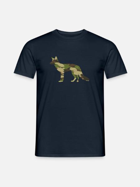 Fox Foxes Camouflage Hunter Cadeaux - T-shirt homme - marine