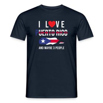 Puerto Rico Ich liebe Puerto Rico - Männer T-Shirt - Navy - Vorne - AI Model Male 178 light (178cm)