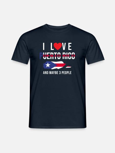 Puerto Rico Ich liebe Puerto Rico - T-shirt herr - marinblå