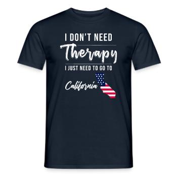 California vacation saying - Men's T-Shirt - navy - Front - AI Model Male 178 light (178cm)