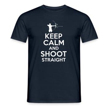 Keep Calm and do Archery - T-shirt homme - marine - Devant - AI Model Male 178 light (178cm)