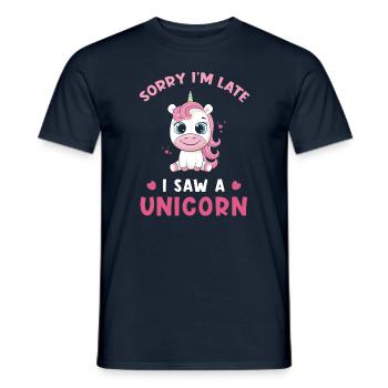 unicorn - Men's T-Shirt - navy - Front - AI Model Male 178 light (178cm)