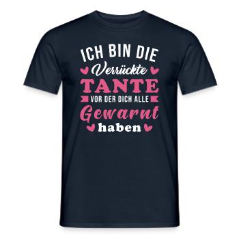 verrückte Tante Spruch Geschenk für Tante - Männer T-Shirt - Navy - Vorne - AI Model Male 178 light (178cm)