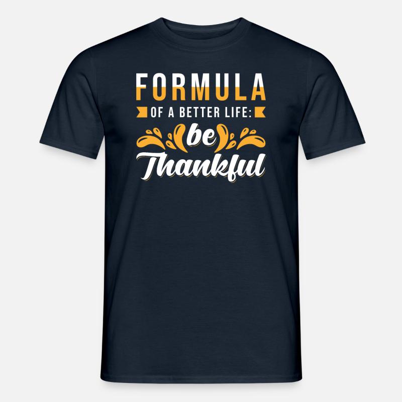 Dankbarkeit Spruch Dankbar - Männer T-Shirt - Navy