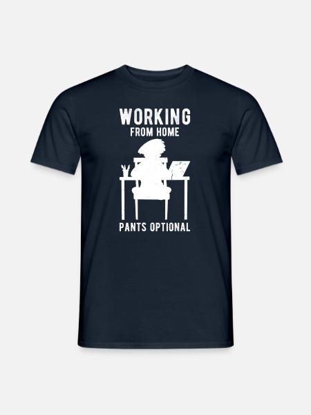 Home working saying funny - Men's T-Shirt - navy