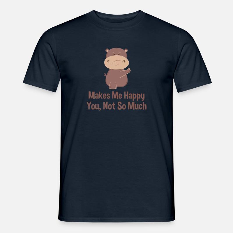 Nilpferd lustig - Männer T-Shirt - Navy