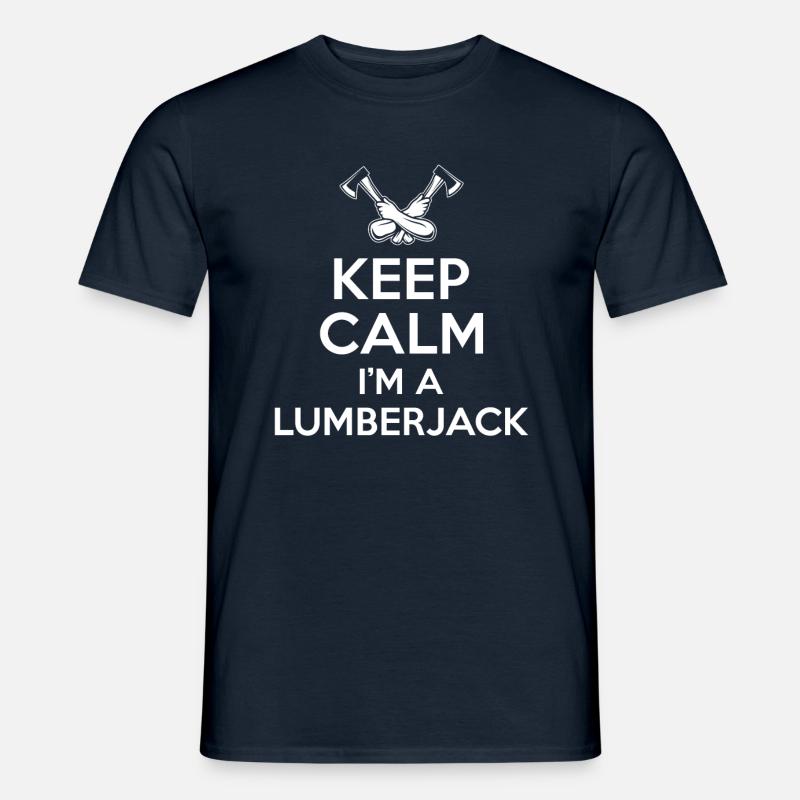 Keep Calm Lumberjack - Men's T-Shirt - navy