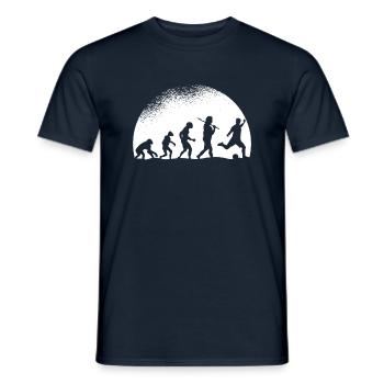 Evolution Fußball - Männer T-Shirt - Navy - Vorne - AI Model Male 178 light (178cm)