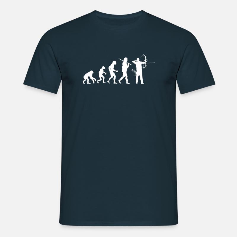 Evolution Bogenschießen - Männer T-Shirt - Navy
