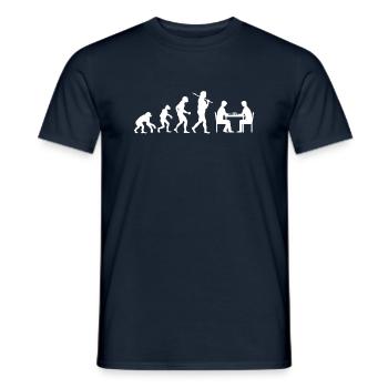 Evolution Schach - Männer T-Shirt - Navy - Vorne - AI Model Male 178 light (178cm)