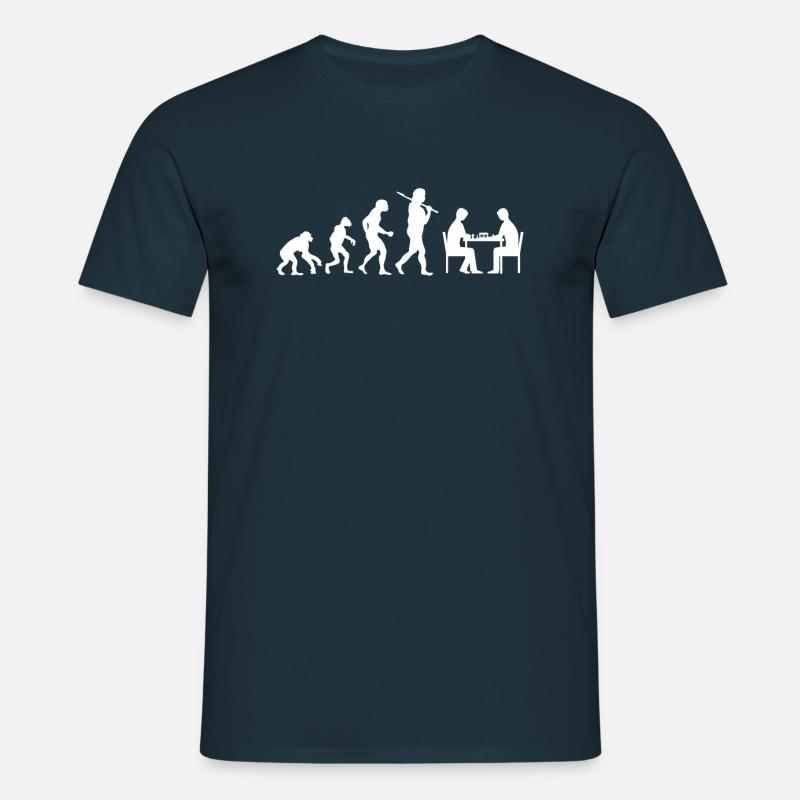 Evolution Chess - Men's T-Shirt - navy