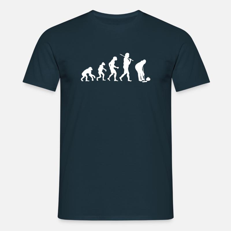 Evolution Curling - Men's T-Shirt - navy