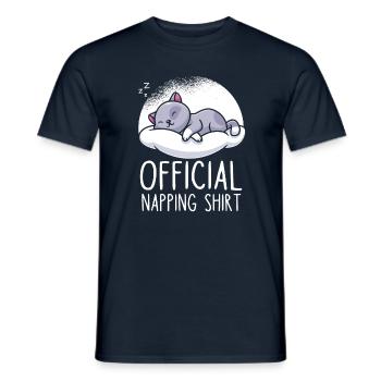 chat mignon sommeil sommeil sommeil - T-shirt homme - marine - Devant - AI Model Male 178 light (178cm)