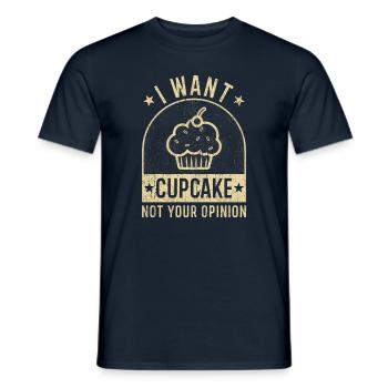 Cupcake baking gift funny - Men's T-Shirt - navy - Front - AI Model Male 178 light (178cm)