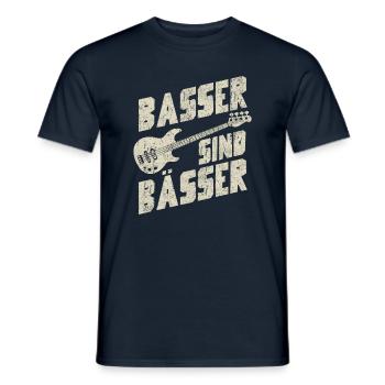 Basser are basses - Men's T-Shirt - navy - Front - AI Model Male 178 light (178cm)