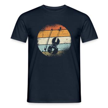Violine - Männer T-Shirt - Navy - Vorne - AI Model Male 178 light (178cm)