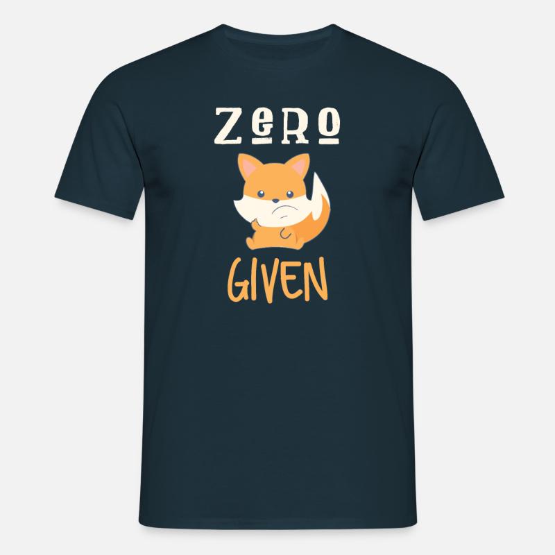 Zero Fox Given - Männer T-Shirt - Navy