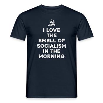 Le socialisme sort drôle - T-shirt homme - marine - Devant - AI Model Male 178 light (178cm)