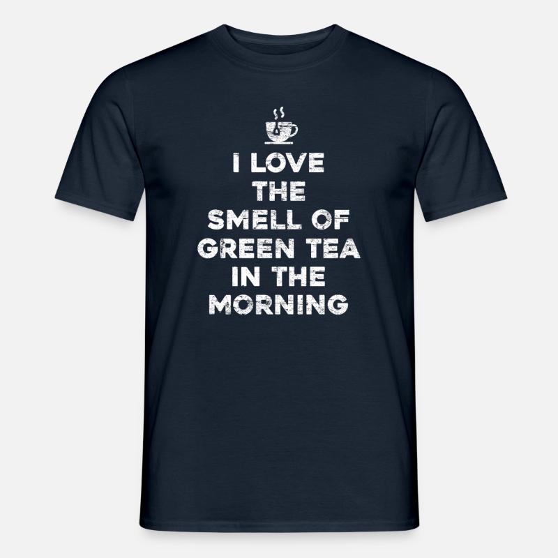 Tee Geschenk Grüner Tee - Männer T-Shirt - Navy