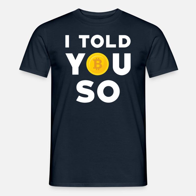 Bitcoin - Männer T-Shirt - Navy
