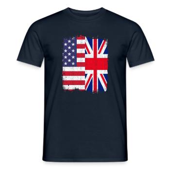 UK USA Flagge - Männer T-Shirt - Navy - Vorne - AI Model Male 178 light (178cm)