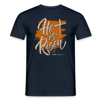 Christliches Geschenk - Männer T-Shirt - Navy - Vorne - AI Model Male 178 light (178cm)