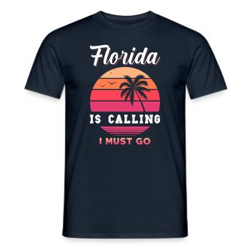 Florida - Männer T-Shirt - Navy - Vorne - AI Model Male 178 light (178cm)