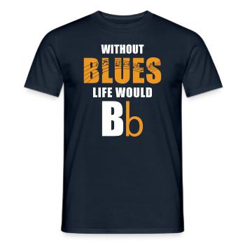 Blues - Männer T-Shirt - Navy - Vorne - AI Model Male 178 light (178cm)