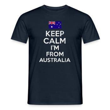 Australia Keep Calm - Männer T-Shirt - Navy - Vorne - AI Model Male 178 light (178cm)