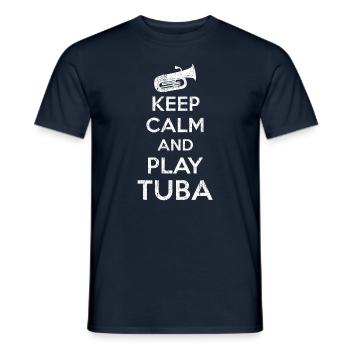 Tuba - Männer T-Shirt - Navy - Vorne - AI Model Male 178 light (178cm)
