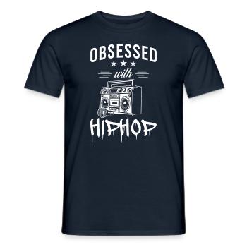 Hip Hop - Männer T-Shirt - Navy - Vorne - AI Model Male 178 light (178cm)