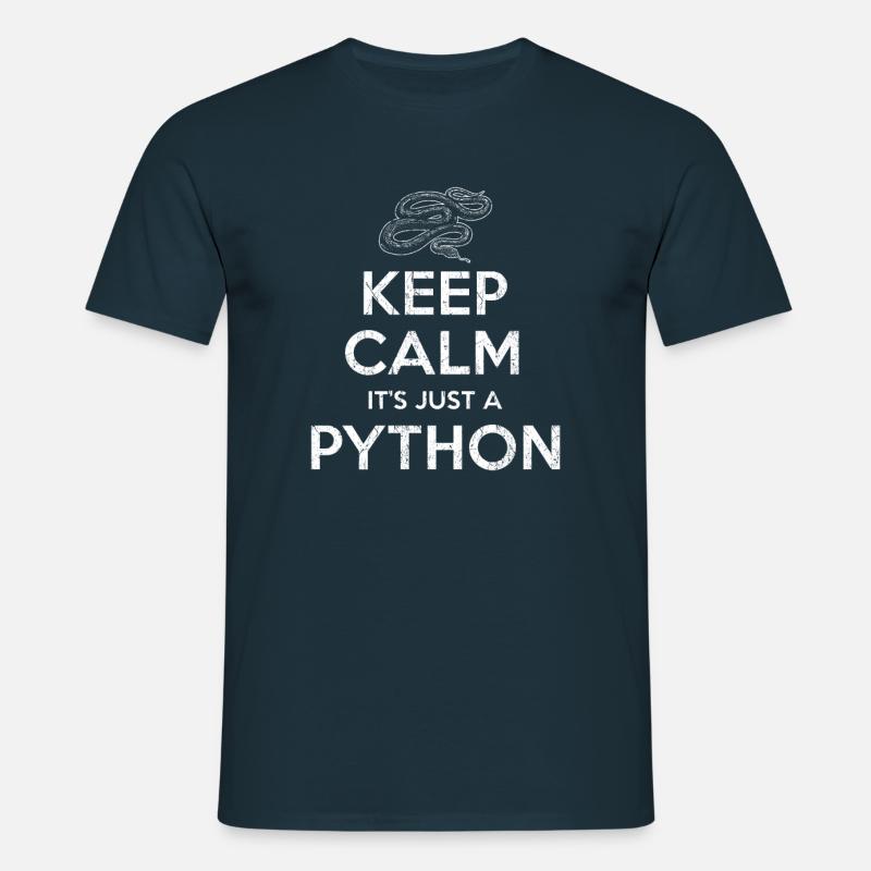 Python Schlange - Männer T-Shirt - Navy