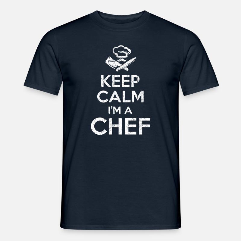 Keep Calm Chef - Men's T-Shirt - navy
