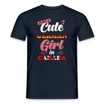 Deutschland Kanada Spruch - Männer T-Shirt - Navy - Vorne - AI Model Male 178 light (178cm)