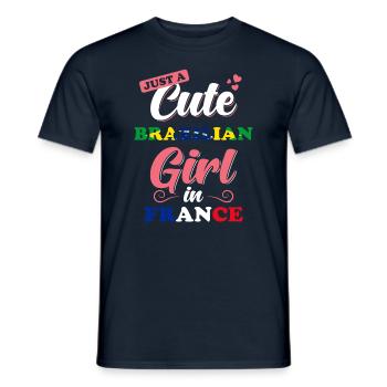 Brasilien Frankreich Spruch - Männer T-Shirt - Navy - Vorne - AI Model Male 178 light (178cm)