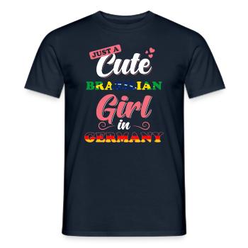 Brésil Allemagne Proverbe - T-shirt homme - marine - Devant - AI Model Male 178 light (178cm)