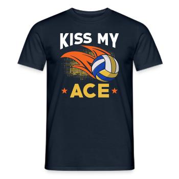 Volley-ball Kiss my Ace - T-shirt homme - marine - Devant - AI Model Male 178 light (178cm)