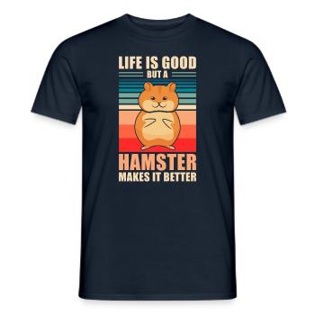 Hamster - Men's T-Shirt - navy - Front - AI Model Male 178 light (178cm)