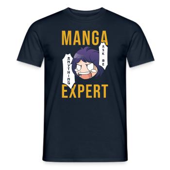 Manga Experte - Männer T-Shirt - Navy - Vorne - AI Model Male 178 light (178cm)