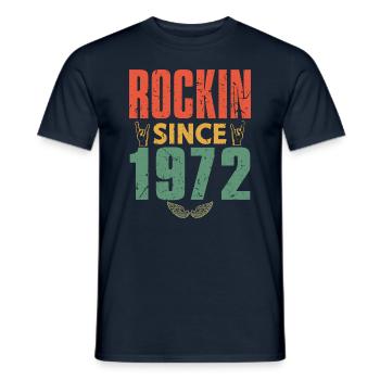 Geburtstag 1972 Spruch Rock - Männer T-Shirt - Navy - Vorne - AI Model Male 178 light (178cm)