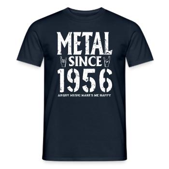 Metal Geschenk Geburstag Millésime 1956 - T-shirt homme - marine - Devant - AI Model Male 178 light (178cm)